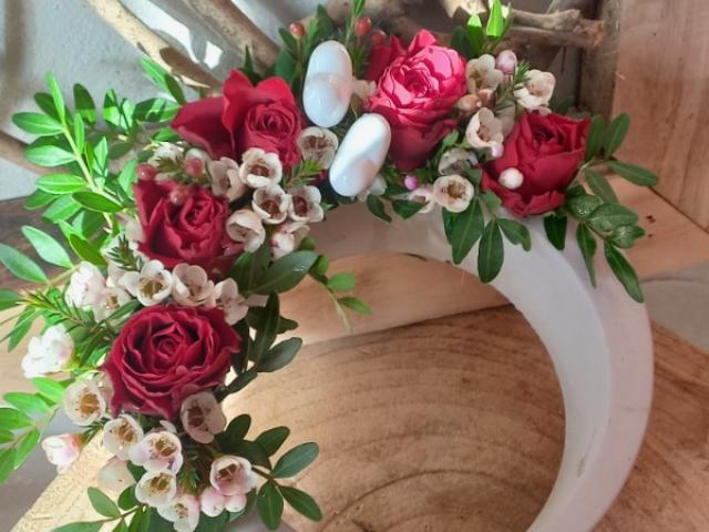COMPOSITION FLORALE  , BOUQUET BULLE , CENTRE DE TABLE  PERSONNALISABLE