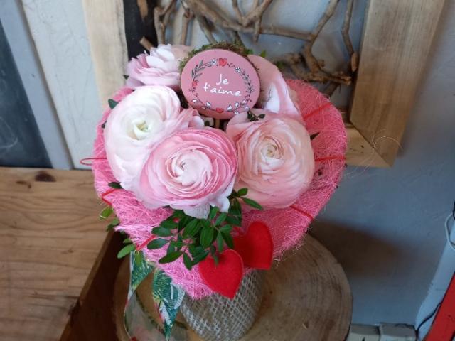 COMPOSITION FLORALE  , BOUQUET BULLE , CENTRE DE TABLE  PERSONNALISABLE