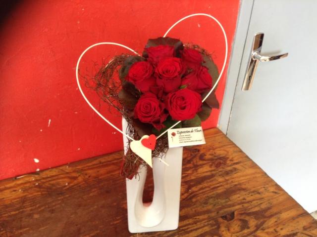 roses rouges ou blanches pour déclarer son amour à sa Valentine 